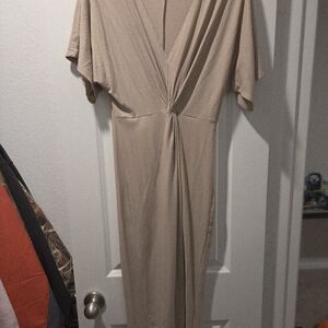 Elegant Tan Women's Dress